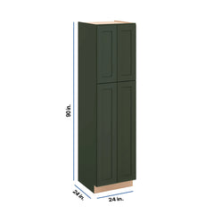 Modernform Cabinet Slim Sage Green 24" W X 90" H X 24" D Tall Pantry Cabinet