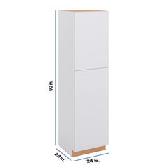 Modernform Cabinet Matte White 24" W X 90" H X 24" D Single Door Tall Pantry Cabinet