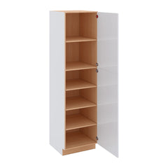 Modernform Cabinet Gloss White 24" W X 90" H X 24" D Single Door Tall Pantry Cabinet