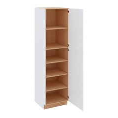 Modernform Cabinet Matte White 24" W X 90" H X 24" D Single Door Tall Pantry Cabinet