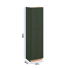 Modernform Cabinet Slim Sage Green 24" W X 96" H X 24" D Tall Pantry Cabinet