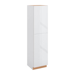 Modernform Cabinet Gloss White 24" W X 96" H X 24" D Double Door Tall Pantry Cabinet
