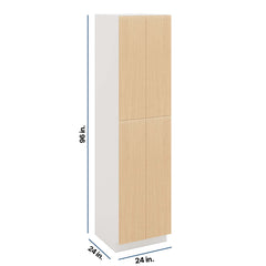 Modernform Cabinet Natural Oak 24" W X 96" H X 24" D Double Door Tall Pantry Cabinet