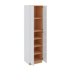 Modernform Cabinet Gloss White 24" W X 96" H X 24" D Double Door Tall Pantry Cabinet