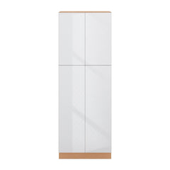 Modernform Cabinet Gloss White 30" W X 84" H X 24" D Double Door Tall Pantry Cabinet
