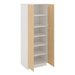 Modernform Cabinet Natural Oak 30" W X 84" H X 24" D Double Door Tall Pantry Cabinet