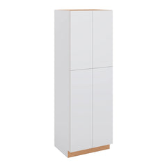 Modernform Cabinet Matte White 30" W X 90" H X 24" D Double Door Tall Pantry Cabinet