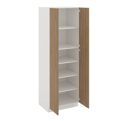 Modernform Cabinet Walnut 30" W X 90" H X 24" D Double Door Tall Pantry Cabinet