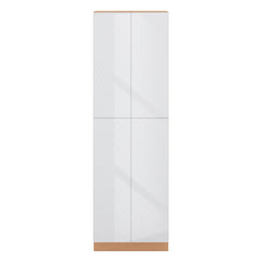 Modernform Cabinet Gloss White 30" W X 96" H X 24" D Double Door Tall Pantry Cabinet