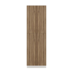 Modernform Cabinet Walnut 30" W X 96" H X 24" D Double Door Tall Pantry Cabinet