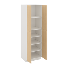 Modernform Cabinet Natural Oak 30" W X 96" H X 24" D Double Door Tall Pantry Cabinet
