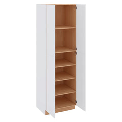 Modernform Cabinet Matte White 30" W X 96" H X 24" D Double Door Tall Pantry Cabinet
