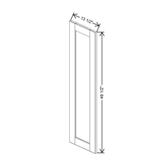 J&K Almond S2 Dummy Lower Door Panel 13 1/2" W x 49 1/2" H