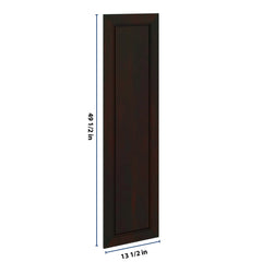 J&K Espresso K8 Dummy Lower Door Panel 13 1/2" W x 49 1/2" H