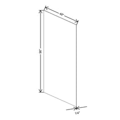 CNC Luxor 5-Piece Misty Grey 1/4 " W X 96" H X 48" D Plywood Panel