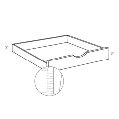 CNC Luxor Smoky Grey 30" W Pull Out Shelf