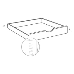 CNC Luxor Smoky Grey 33" W Pull Out Shelf
