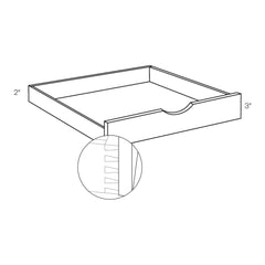 CNC Luxor Smoky Grey 36" W Pull Out Shelf