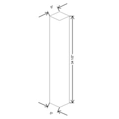 CNC Concord Richmond White 5" W X 34 1/2" H Large Post