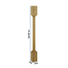 Modernform Cabinet Natural Shaker 3" W X 34 1/2" H X 3" D Turn Post
