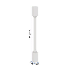 Modernform Cabinet White Shaker 3" W X 34 1/2" H X 3" D Turn Post