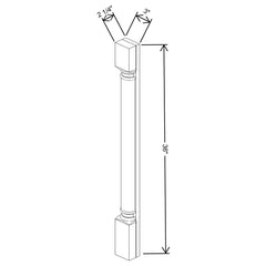 Fabuwood Allure Fusion Dove 03"W X 36"H Plain Pilaster