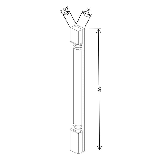 Fabuwood Value Premium Hallmark Frost 36"H Pilaster