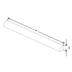 J&K Naval B7 96" W Quarter Round Molding