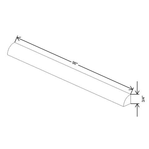 J&K Sage E3 96" W Quarter Round Molding
