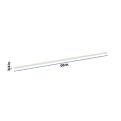 Modernform Cabinet Slim Dove White 96" W X 3/4" H X 3/4" D Bottom Quarter Round Molding
