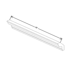 CNC Concord Park Ave White 96" W X 3 1/2" H X 2 1/2" D Royal Crown Molding