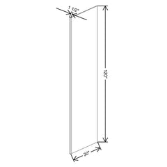 Fabuwood Allure Luna Hunter Green 1 1/2" W X 120" H X 30" D Refrigerator End Panel