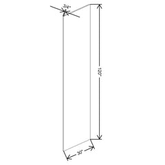 Fabuwood Allure Onyx Graphite Black 3/4" W X 120" H X 30" D Refrigerator End Panel