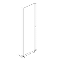 Fabuwood Ovela Catalina Grigio Gloss 3" W X 96" H X 30" D Refrigerator End Panel