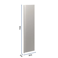 CNC Luxor Misty Grey 3" W X 90" H X 24" D Refrigerator End Panel
