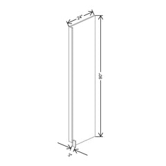 CNC Classic Milano Mirage 3" W X 90" H Refrigerator & Dishwasher End Panel
