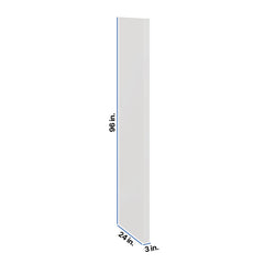 Modernform Cabinet White Shaker 3" W X 96" H X 24" D Refrigerator End Panel