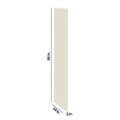 Modernform Cabinet Slim Dove White 3" W X 96" H X 24" D Refrigerator End Panel