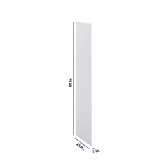 Modernform Cabinet Matte White 3/4" W X 90" H X 25" D Refrigerator End Panel