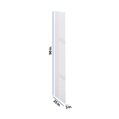 Modernform Cabinet Gloss White 3/4" W X 96" H X 25" D Refrigerator End Panel
