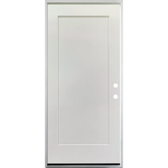 36 in. x 80 in. 1 Panel Primed 90 Min. Fire Rated House to Garage Single Prehung Interior Door