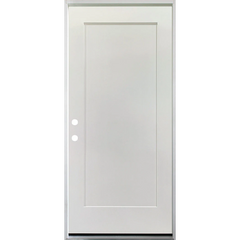 36 in. x 80 in. 1 Panel Primed 90 Min. Fire Rated House to Garage Single Prehung Interior Door