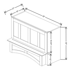 Fabuwood Allure Fusion Timber 42" W X 30" H X 21" D Arched Hood With Full Interior Stainless Steel Hood Liner