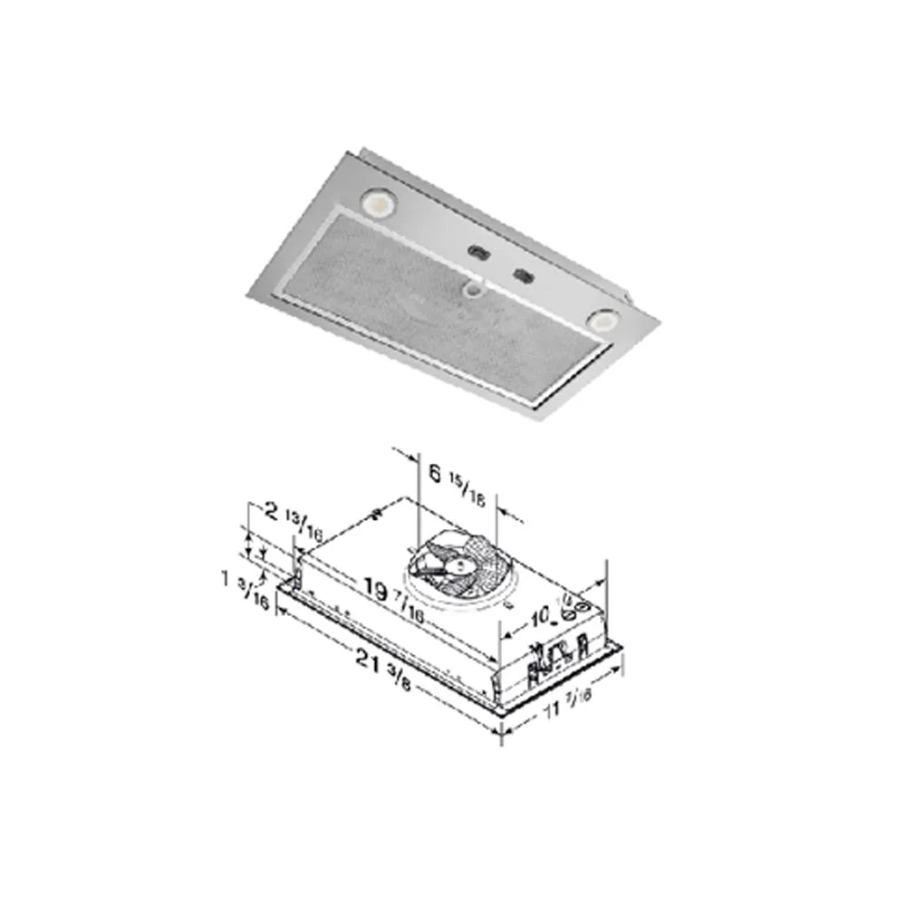 Fabuwood Allure Galaxy Timber 250 CFM Stainless Ventilator
