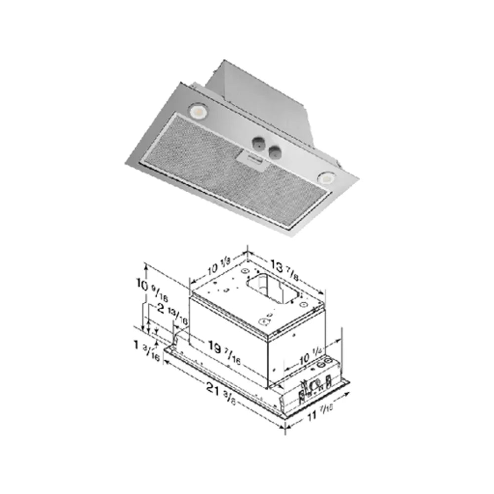 Fabuwood Allure Galaxy Indigo 400 CFM Stainless Ventilator