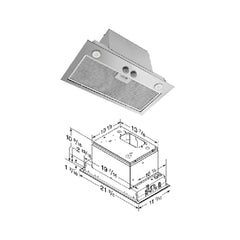 Fabuwood Allure Galaxy Timber 400 CFM Stainless Ventilator