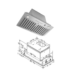 Fabuwood Allure Onyx Cobblestone 600 CFM Stainless Ventilator