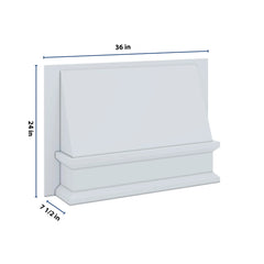 J&K White Shaker S8 Range Wood Hood 36" W x 24" H