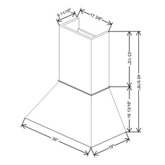 Fabuwood Allure Fusion Kona 36"W Timber Euro Hood