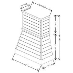 Fabuwood Allure Luna Kona 42"W Farmhouse Hood